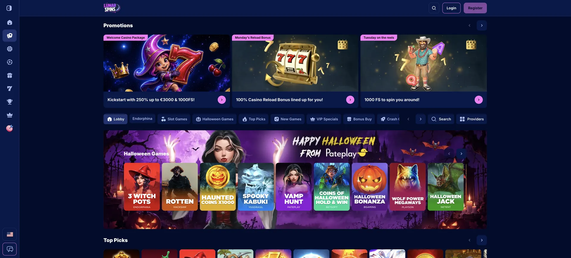 Gokkasten Lunarspins Casino: Gokkasten