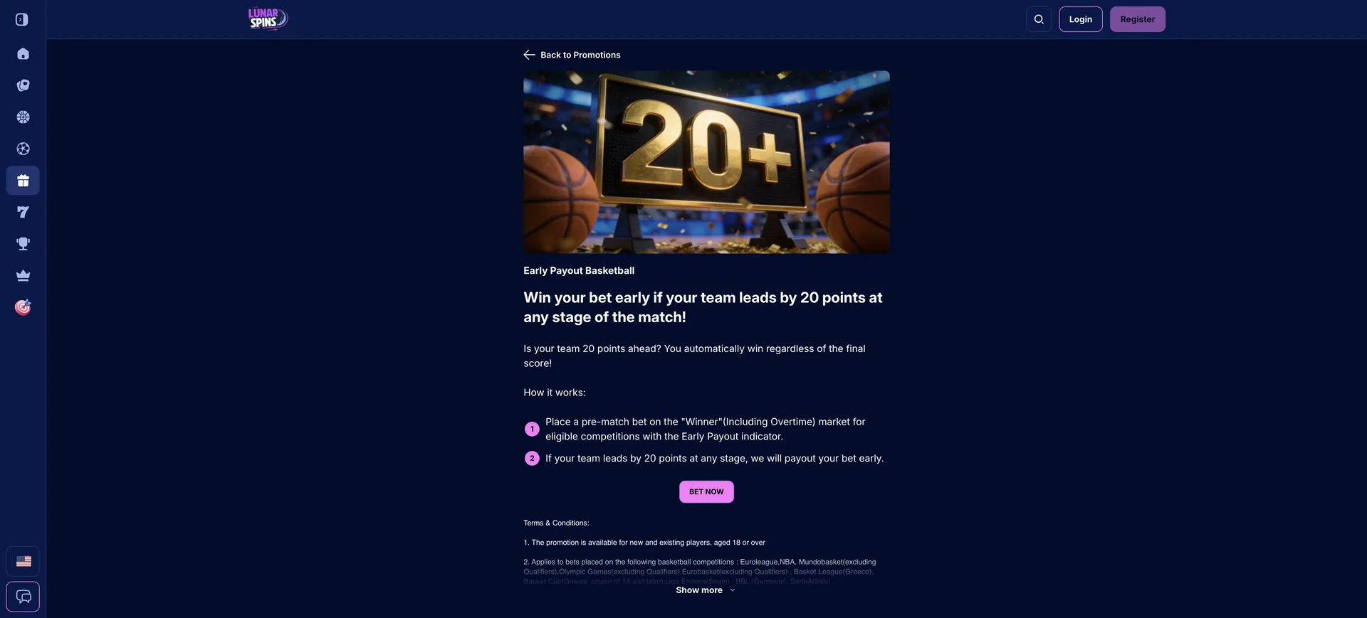 Ep Basketball Lunarspins Casino Bonus: Ep Basketball