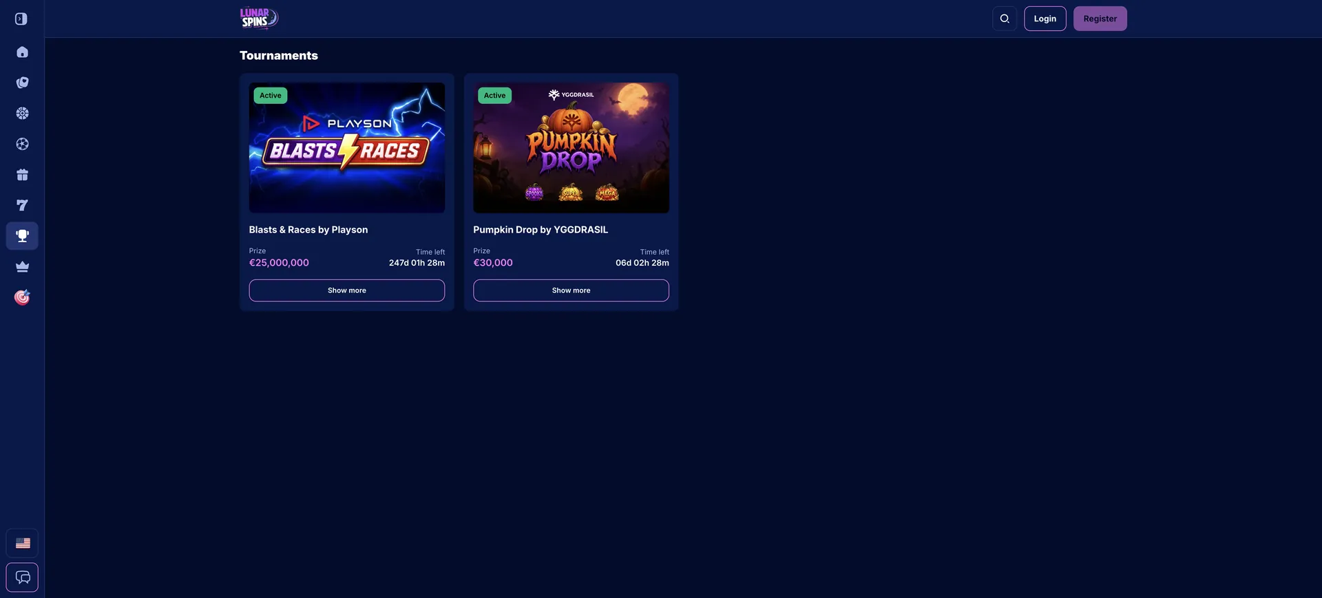Lunarspins Casino Ervaringen: Toernooien